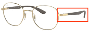 Hastes originais Ray-Ban RB6461 visão, cor 2500 · Dourado