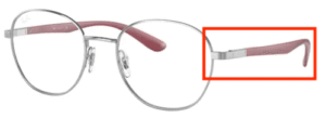 Hastes originais Ray-Ban RB6461 visão, cor 2501 · Prateado