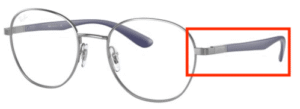 Hastes originais Ray-Ban RB6461 visão, cor 2502 · Gunmetal
