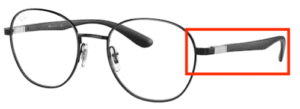 Hastes originais Ray-Ban RB6461 visão, cor 2509 · Preto brilhante