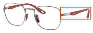 Hastes originais Ray-Ban RB6484M visão, cor F001 · Gunmetal
