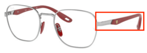 Hastes originais Ray-Ban RB6484M visão, cor F007 · Prateado