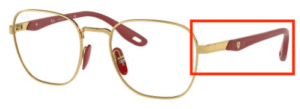 Hastes originais Ray-Ban RB6484M visão, cor F029 · Dourado