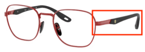 Hastes originais Ray-Ban RB6484M visão, cor F047 · Vermelho