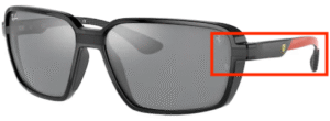 Hastes originais Ray-Ban RB8360M, cor F661 · Preto