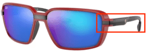 Hastes originais Ray-Ban RB8360M, cor F663 · Vermelho