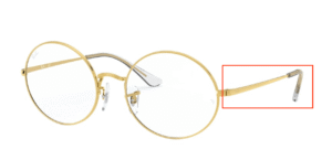 Hastes originais Ray-Ban RB1970 visão, cor 3086 · Legend dourado