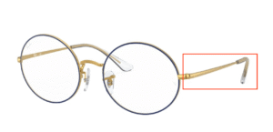 Hastes originais Ray-Ban RB1970 visão, cor 3105 · Azul sobre legend dourado