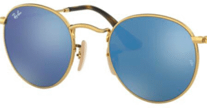 Lentes originais Ray-Ban RB3447, cor 9O · Sky azul flash espelhado