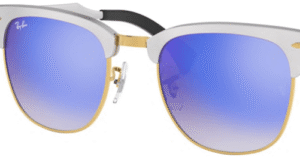 Lentes originais Ray-Ban RB3507 Clubmaster Aluminum, cor 7Q · Azul claro espelhado flash · cristal rayban