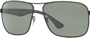 Lentes originais Ray-Ban RB3516, cor 9A · Verde polarizado · plástico