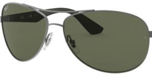Lentes originais Ray-Ban RB3526, cor 9A · Verde polarizado · plástico