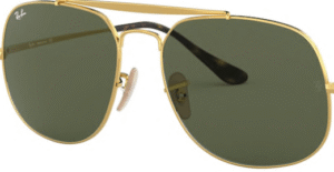 Lentes originais Ray-Ban RB3561 The General, cor G15 · Verde clássico