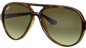 Lentes originais Ray-Ban RB4125 Cats, cor A6 · Castanho degradé verde