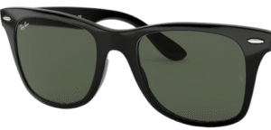 Lentes originais Ray-Ban RB4195 Wayfarer Liteforce, cor 71 · Verde escuro · plástico