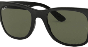 Lentes originais Ray-Ban RB4195 Wayfarer Liteforce, cor 9A · Verde polarizado · plástico