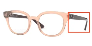 Hastes originais Ray-Ban RB4324V, cor 5940 · Transparente castanho claro