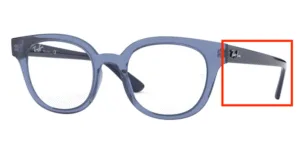Hastes originais Ray-Ban RB4324V, cor 5941 · Transparente azul