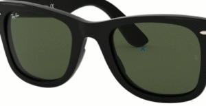 Lentes originais Ray-Ban RB4340 Wayfarer, cor G15 · Verde clássico