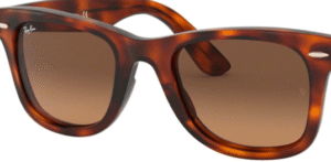 Lentes originais Ray-Ban RB4340 Wayfarer, cor 43 · Castanho degradé cinzento
