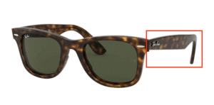 Hastes originais Ray-Ban RB4340 Wayfarer, cor 710 · Havana claro