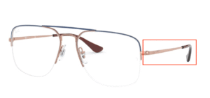 Hastes originais Ray-Ban RB6441 THE GENERAL GAZE visão, cor 3049 · Azul sobre cobre