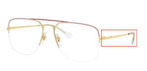 Hastes originais Ray-Ban RB6441 THE GENERAL GAZE visão, cor 3051 · Preto mate sobre rubber arista