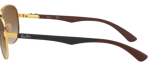 Hastes originais Ray-Ban RB8313 Carbon Fibre, cor 001 · Dourado