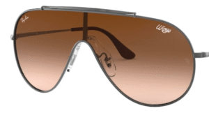 Lentes originais Ray-Ban RB3597 Wings, cor 13 · Castanho degradé · plástico