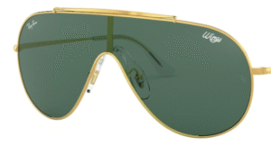 Lentes originais Ray-Ban RB3597 Wings, cor 71 · Verde escuro · plástico