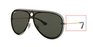 Hastes originais Ray-Ban RB3605, cor 187 · Dourado preto brilhante