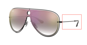 Hastes originais Ray-Ban RB3605, cor 186 · Preto/preto mate