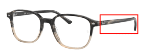 Hastes originais Ray-Ban RB5393, cor 8106 · Degradé cinzento havana