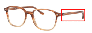 Hastes originais Ray-Ban RB5393, cor 8108 · Degradé castanho claro havana