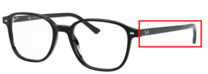 Hastes originais Ray-Ban RB5393, cor 2000 · Preto brilhante