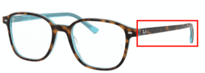 Hastes originais Ray-Ban RB5393, cor 5883 · Superior havana sobre azul claro