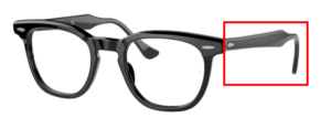 Hastes originais Ray-Ban RB5398 Hawkeye, cor 2000 · Preto brilhante