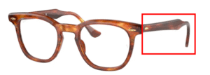 Hastes originais Ray-Ban RB5398 Hawkeye, cor 2144 · Listrado havana