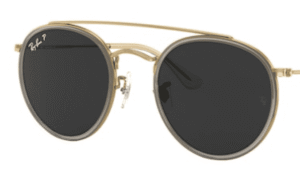 Lentes originais Ray-Ban RB3647, cor 48 · Preto polarizado
