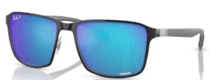 Ray-Ban RB3721CH, cor 9144A1 · Preto sobre prateado