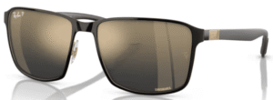 Ray-Ban RB3721CH, cor 187/J0 · Preto sobre dourado
