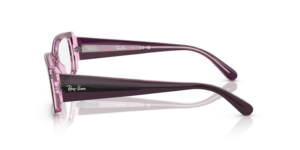 Hastes originais Ray-Ban RB5434, cor 8364 · Violeta sobre transparente rosa