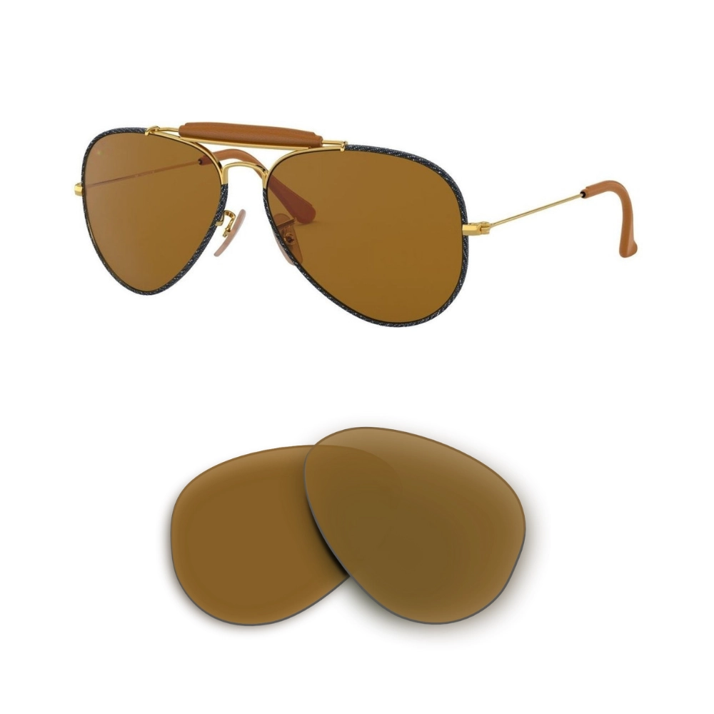 Lentes de reposição Ray-Ban 3422Q Aviator Craft Compatíveis