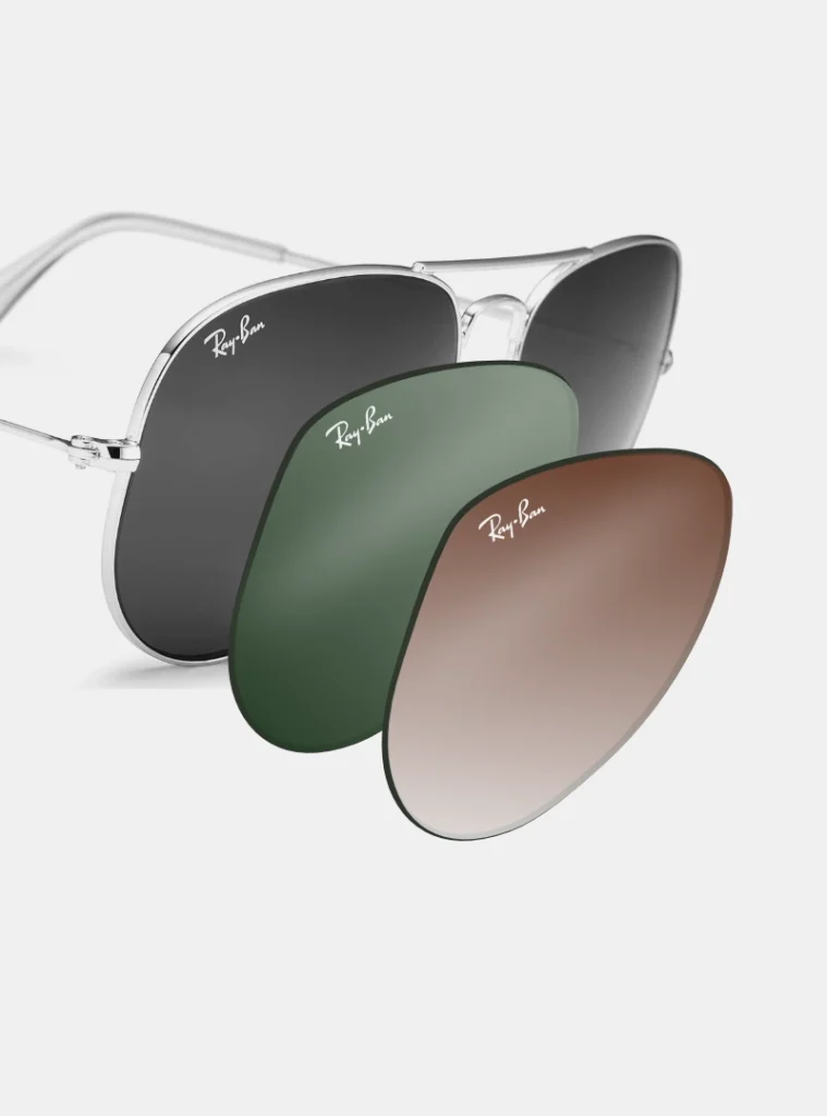 Lentes de reposição Ray-Ban 1973 SQUARE II Originais