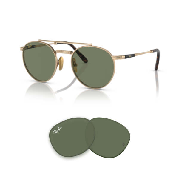 Lentes de reposição originais Ray-Ban RB8237 Round II Titanium