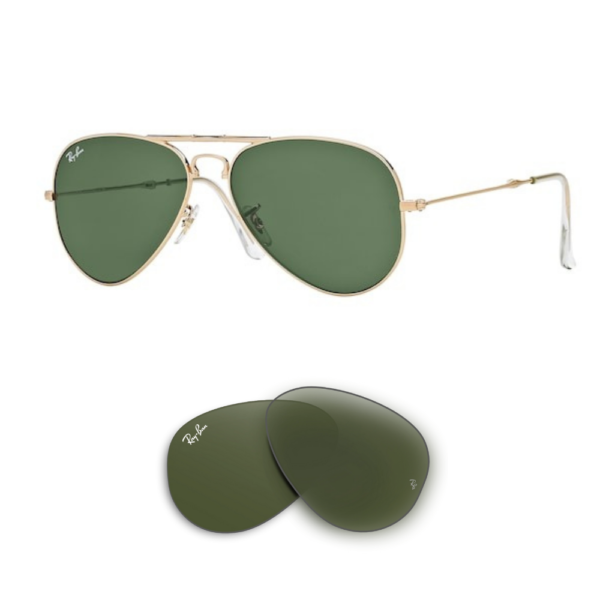 Lentes de reposição Ray-Ban 3479 AVIATOR FOLDING Originais