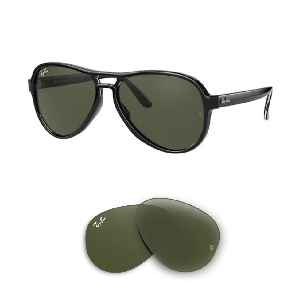 Lentes de reposição de reposição Ray-Ban 4355 Vagabond Originais