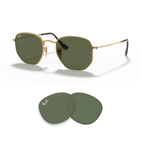 Lentes de reposição Ray-Ban 3548N HEXAGONAL Originais