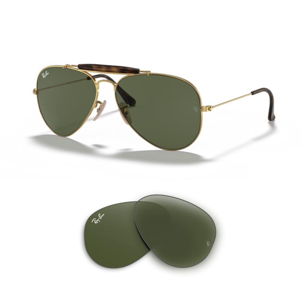 Lentes de reposição Ray-Ban 3029 OUTDOORSMAN II Originais