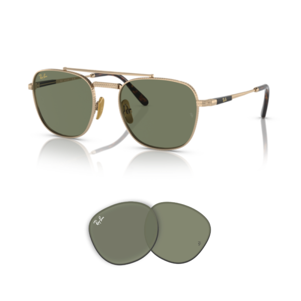 Lentes de reposição originais Ray-Ban RB8258 Frank II Titanium